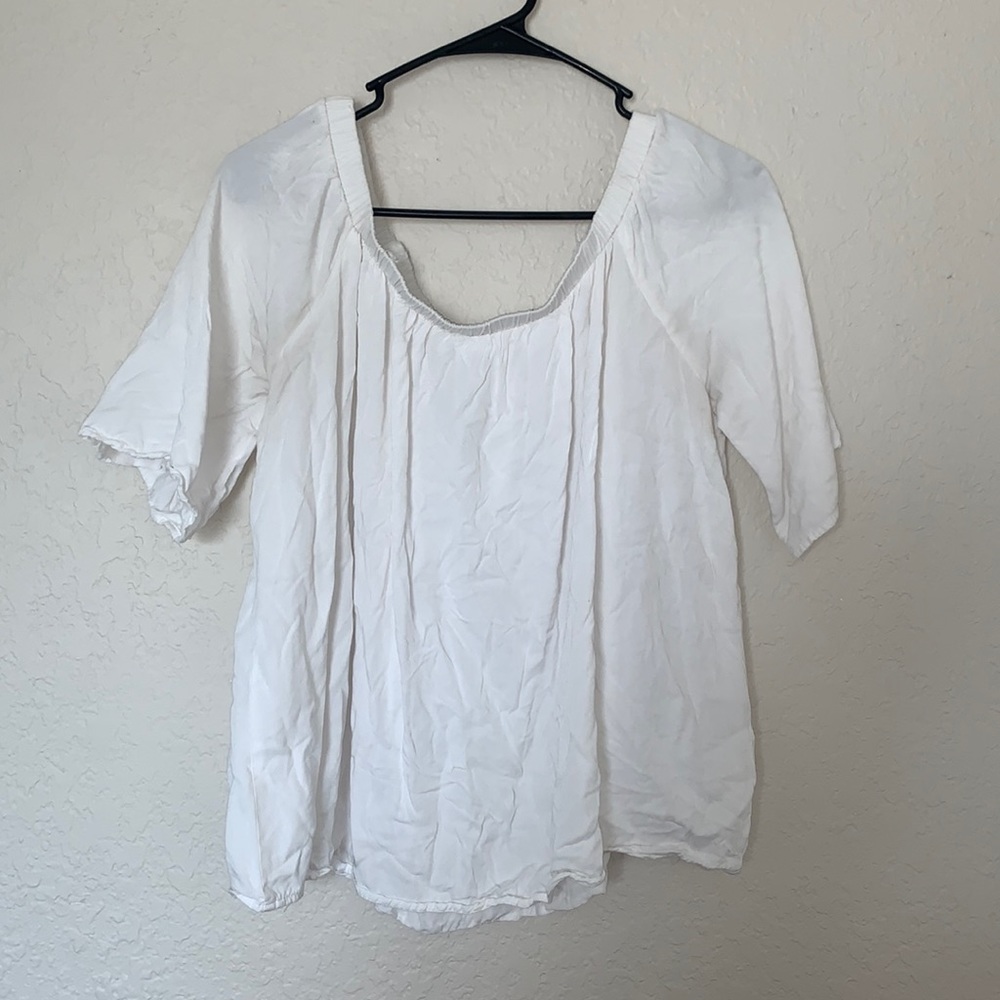 Strapless white top